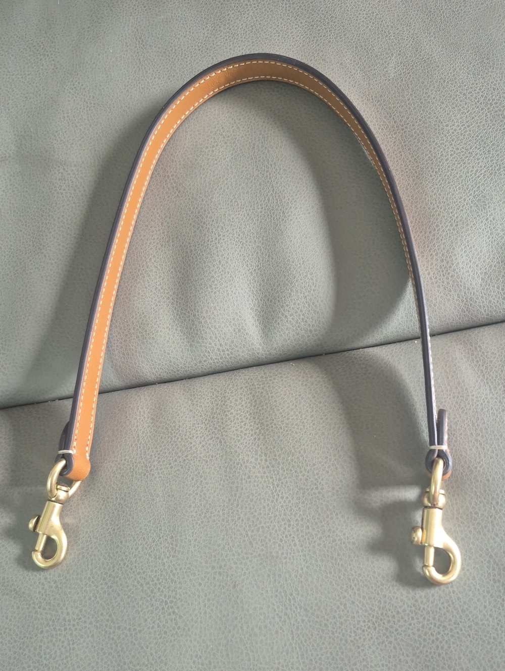 Coach Detachable Tan Brown Leather Shoulder / Handbag Strap w/ Gold Hardware